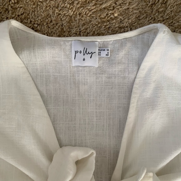 Princess Polly White tie front top - Picture 3 of 3